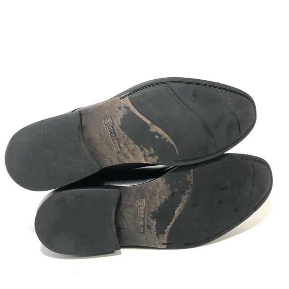 Stacy Adams Black Leather Oxford Dress Shoes Mens Size 12 W 24968 - Picture 4 of 5